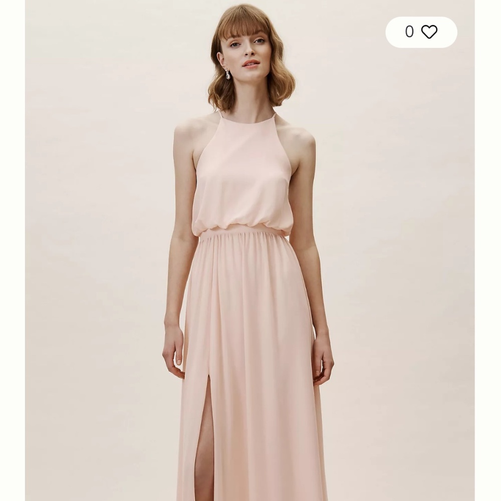 BHLDN Chiffon Blush Dress